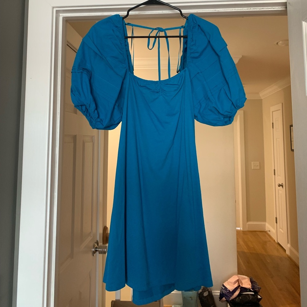 Voluminous sleeve dress Zara